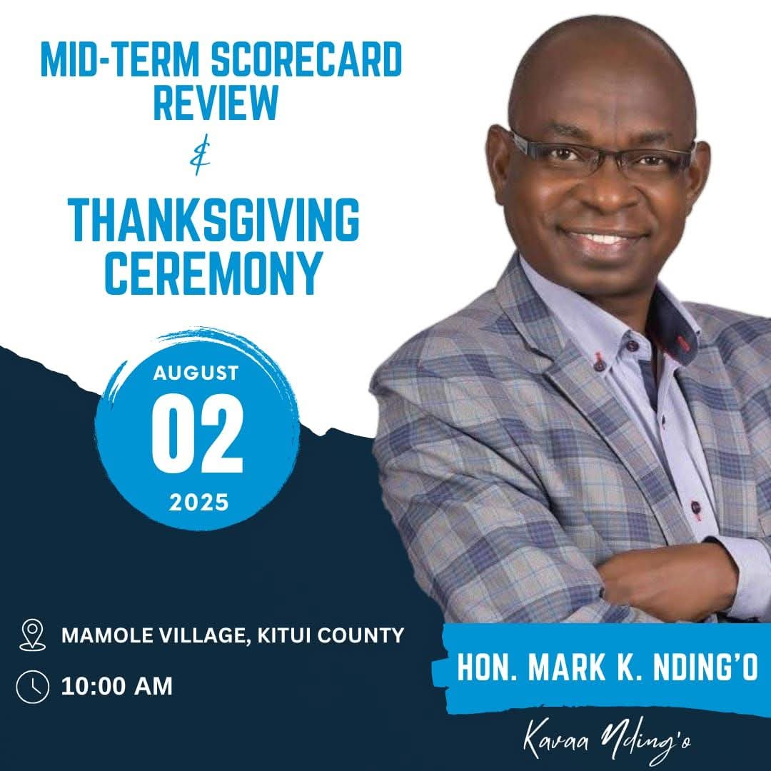 Hon. Mark Nding’o to Host Midterm Scorecard Review and Thanksgiving in Mamole