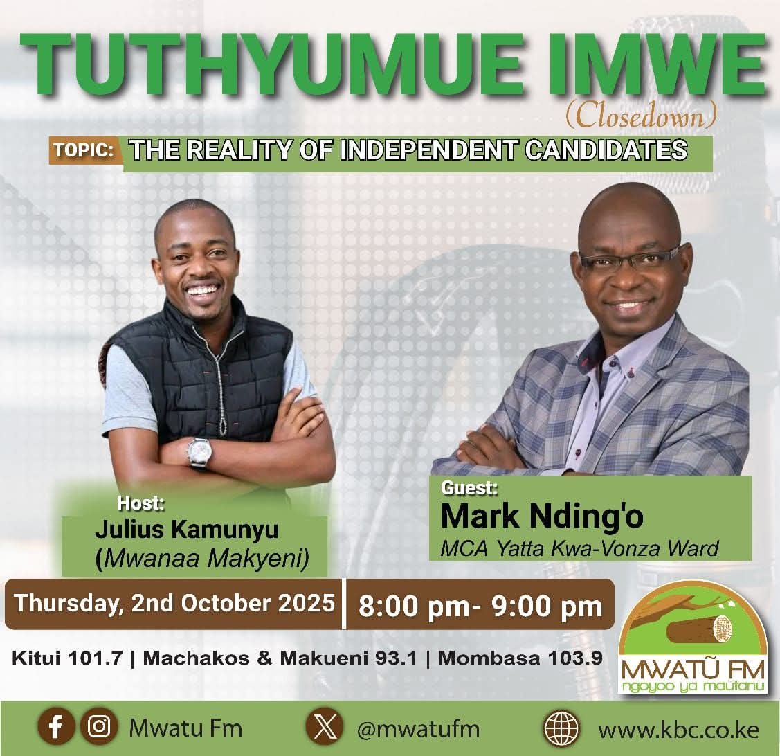MCA Mark Nding’o to Feature on Mwatu FM Talk Show, Why you must not Miss